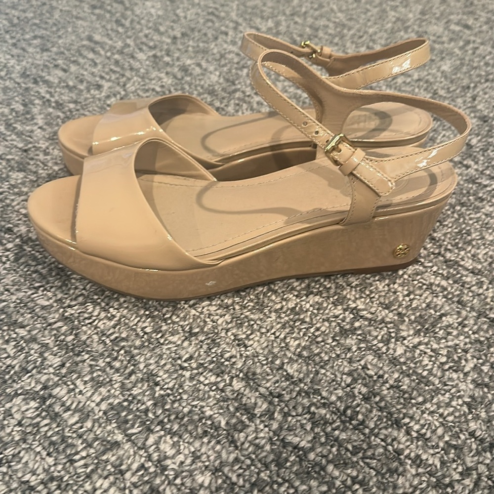 Tory Burch Abena Wedge Flatform Patent Flatform Sz 7.5 - Picture 3 of 12